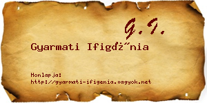 Gyarmati Ifigénia névjegykártya